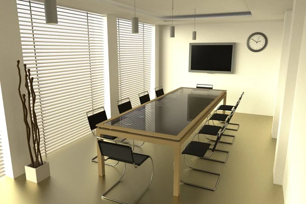 Realistische 3D-model van conferentieruimte — Stockfoto