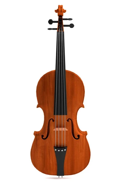 Realistic 3d render of violin — Stock Photo, Image