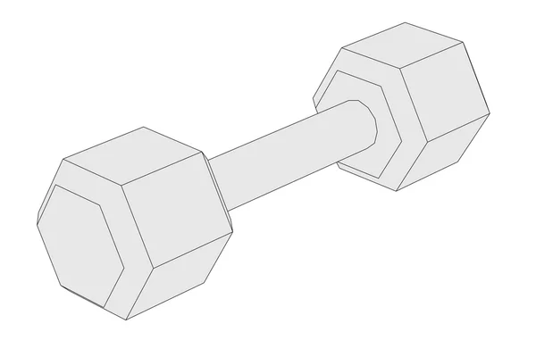 重量 （健身的卡通插图) — 图库照片