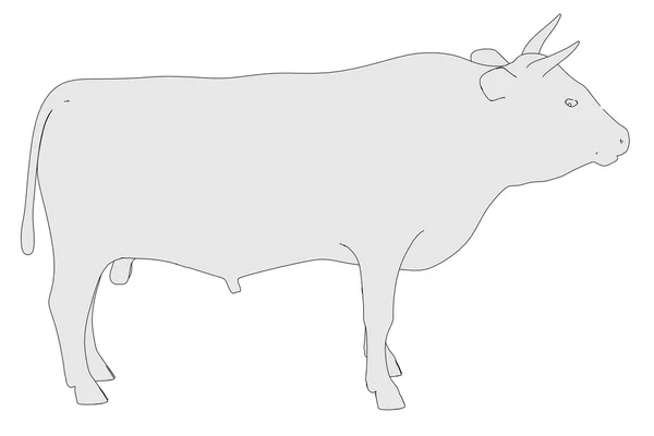 Kreslený obrázek zvířete býk — Stock fotografie