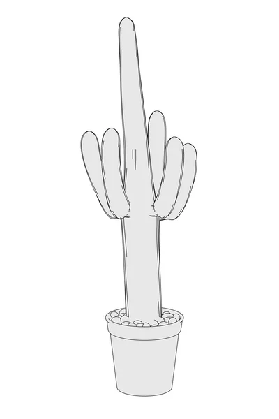 Imagen de dibujos animados de flores de cactus —  Fotos de Stock
