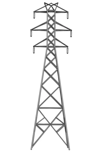 Cartoon image of electric lines — Stock Photo, Image