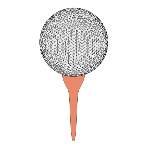 Cartoon image of golf ball — Stock Photo, Image