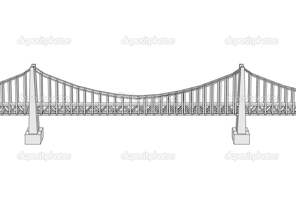 Cartoon image of bridge (architecture element)