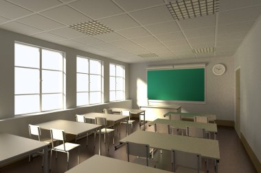 sınıf gerçekçi 3d render