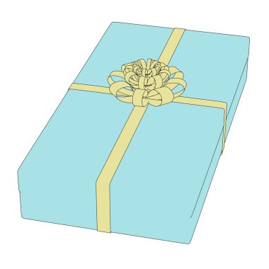 çizgi film resmini hediye kutusu