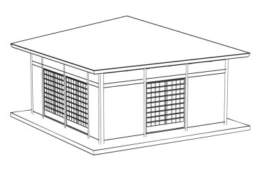 Japonya evi çizgi film resim