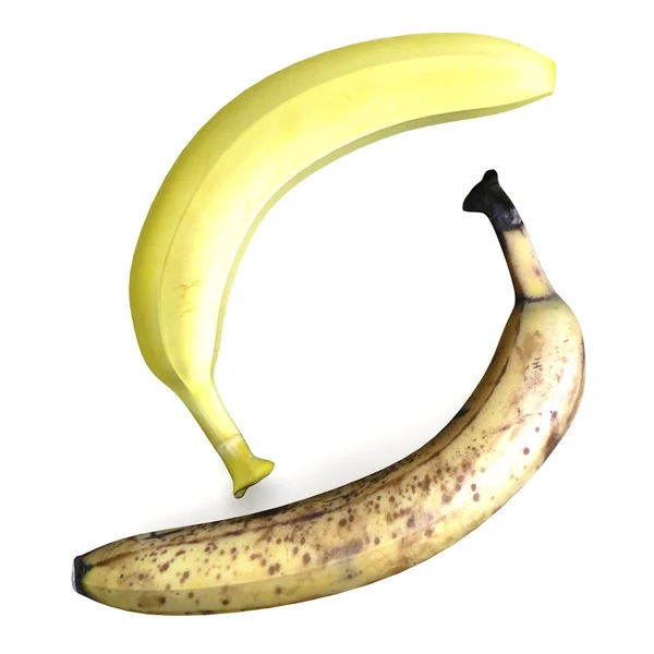 Realistische 3d render van banaan — Stockfoto