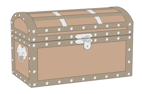 Cartoon image of antique chest — Stockfoto