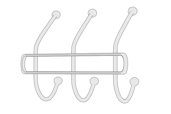 Cartoon image of clothes rack — Stock Photo, Image