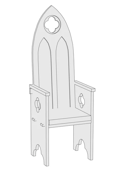 Cartoon image of gothic chair — Stock Photo, Image