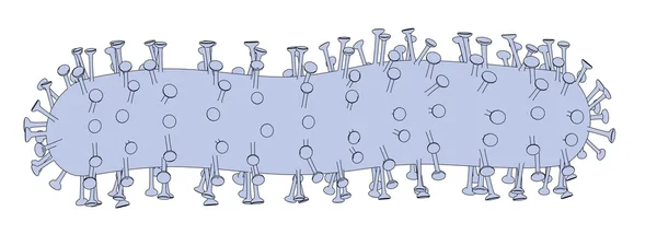 Immagine cartone animato del virus H5N1 — Foto Stock