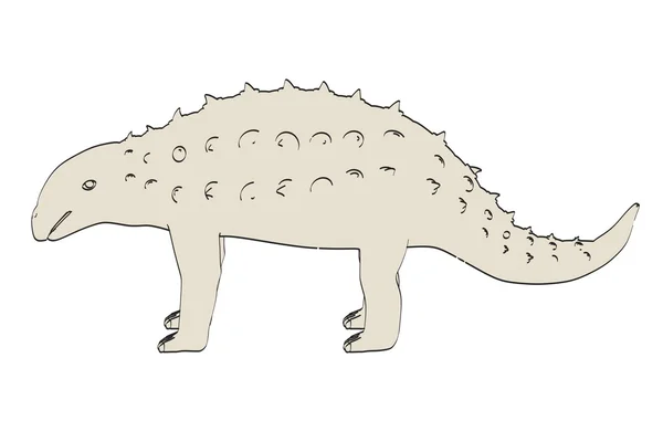Мультиплікаційне зображення паноплозавра дино — стокове фото
