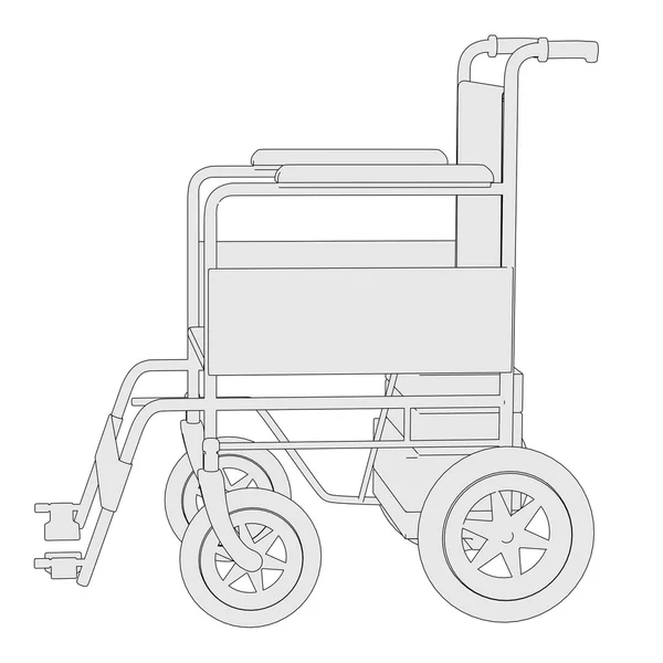 Cartoon image of wheel chair — Stock Photo, Image