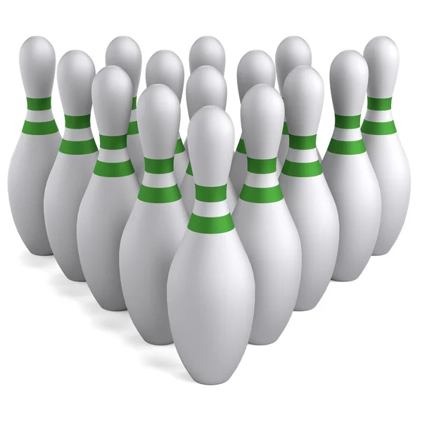 Rendering realistico 3d di bowling — Foto Stock