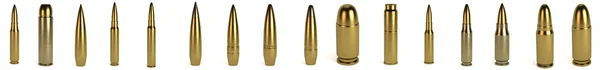 Realistic 3d render of bullets — Stock Photo, Image