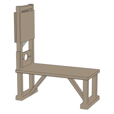 gilotine aracının çizgi film resim