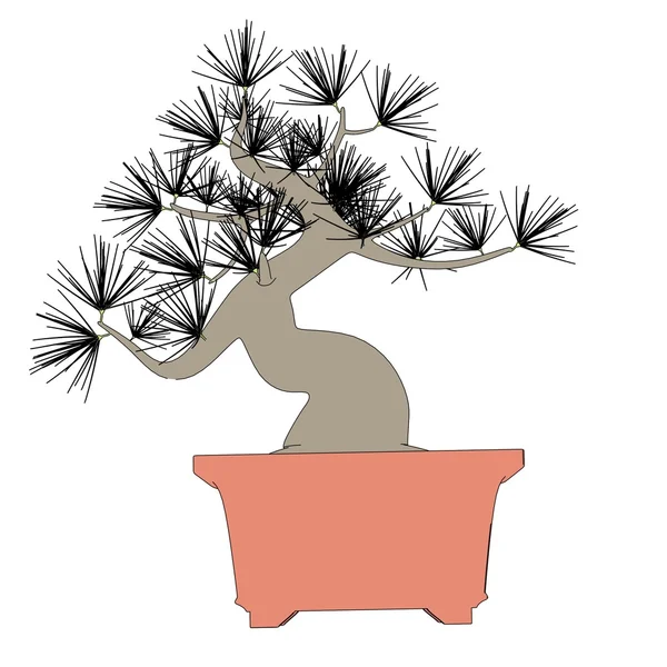 盆栽の木の漫画のイメージ — ストック写真
