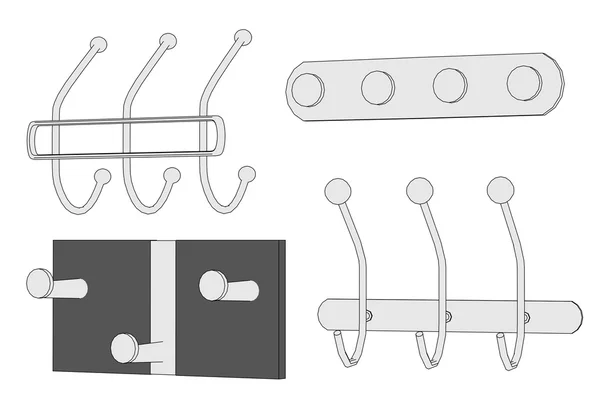 Tecknad bild av kläder rack — Stockfoto