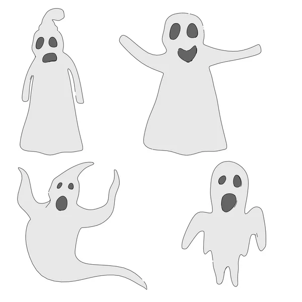 Cartoon image of ghost monsters — Stock Photo, Image