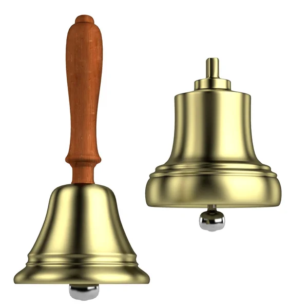 Realistic 3d render of bell — Stock Photo, Image