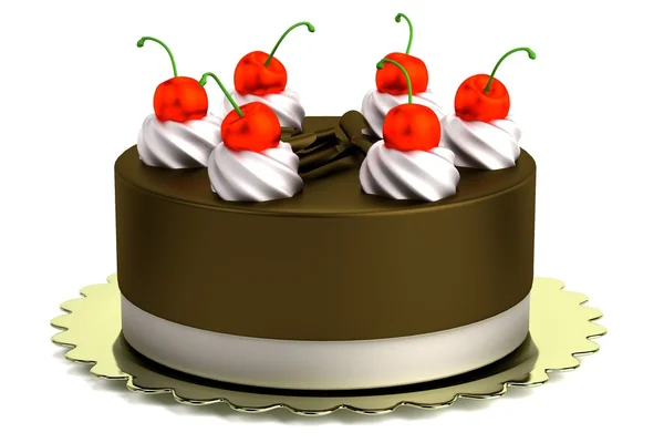 Realistisk 3d Render of Cake — Stockfoto
