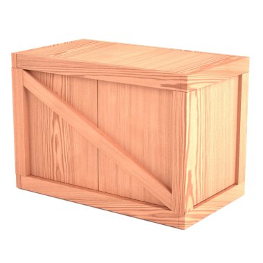 gerçekçi bir 3d model sandık