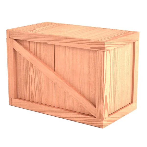 Realistisk 3d-modell av låda — Stockfoto