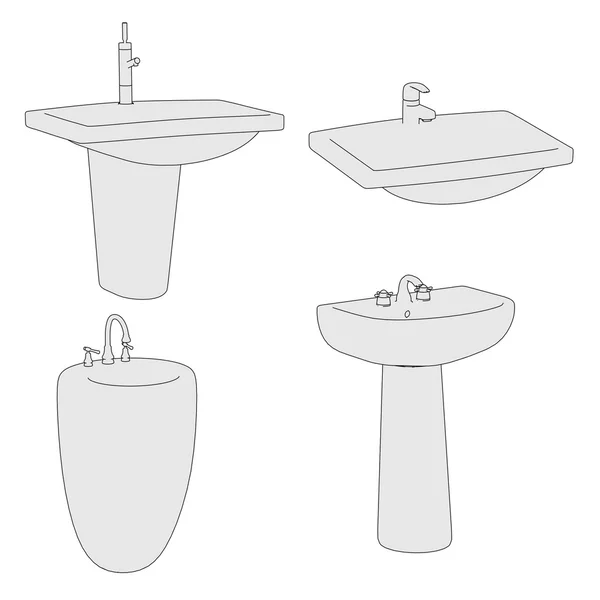 Cartoon image of basin (bathroom) — Stock Photo, Image