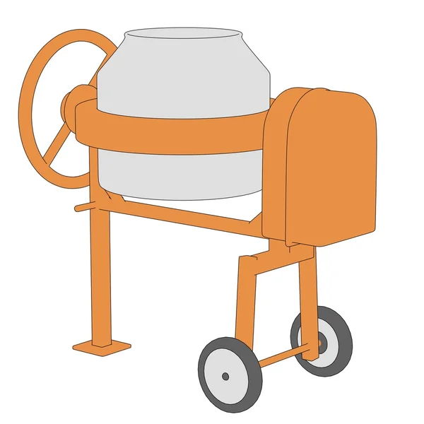 Cartoon image of cement mixer — Stock Photo, Image