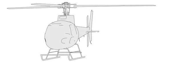 Cartoon image of generic helicopter — Stock Photo, Image