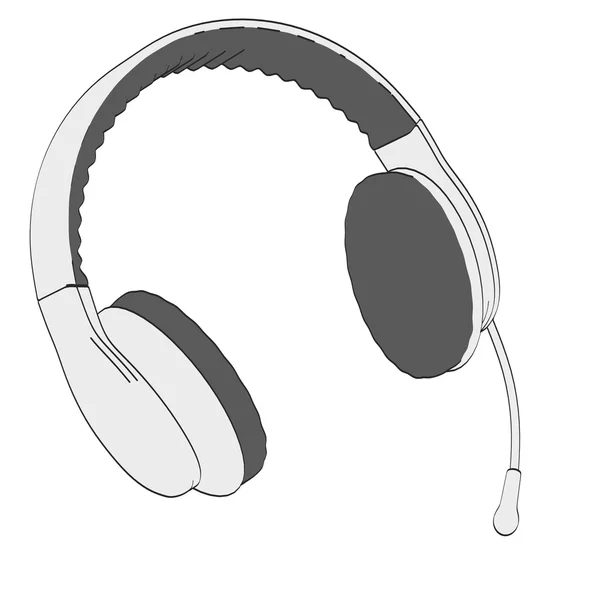 Cartoon image of 2d headphones — Stock Photo, Image