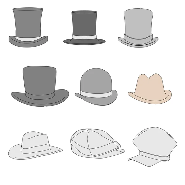 Cartoon image of hats (accessories) — Stock Photo, Image