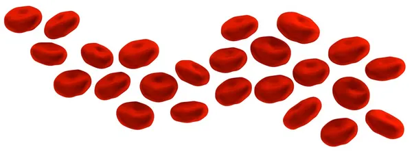 Rendering realistico 3d delle cellule del sangue — Foto Stock