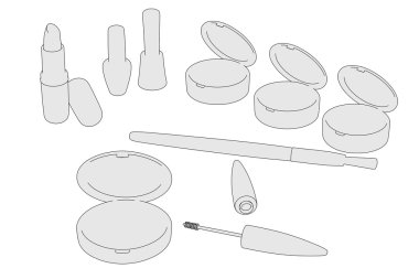 karikatür resim kozmetik seti