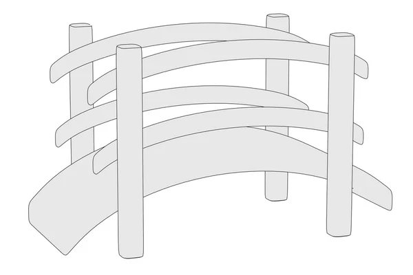 Cartoon Foto van brug (het platform element) — Stockfoto