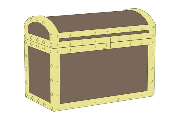 Cartoon image of antique chest — Stockfoto
