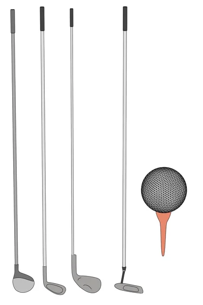 Cartoon image of golf set — Stock Photo, Image