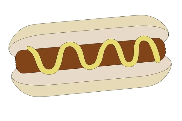 Cartoon-Bild von Hot Dog — Stockfoto