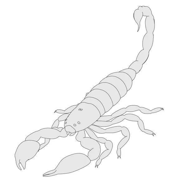 Immagine cartone animato di scorpione - imperatore nero — Foto Stock