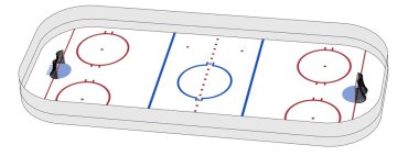 Hokey alanının çizgi film resim