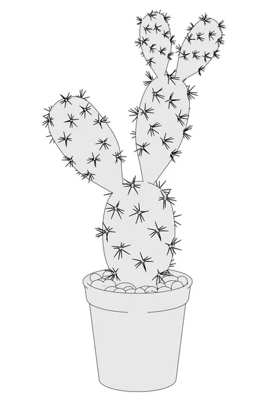 Карикатурное изображение цветов кактуса — стоковое фото