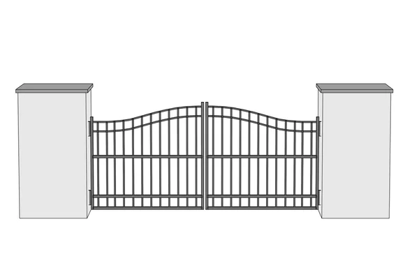 Kreslený obrázek plot (zábradlí) — Stock fotografie