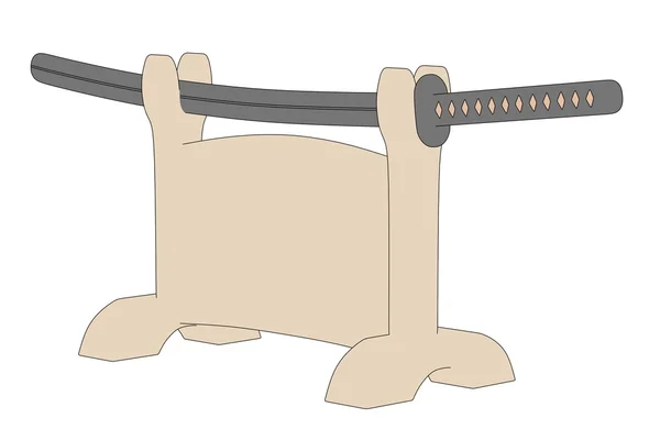 Cartoon image of katana weapon — Stock Photo, Image
