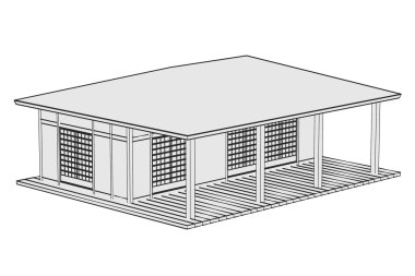 Japonya evi çizgi film resim
