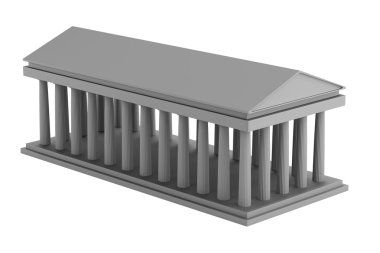 gerçekçi 3d render Dorik Tapınak