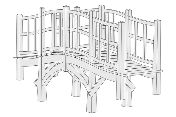 Cartoon image of bridge (architecture element) — Stock Photo, Image