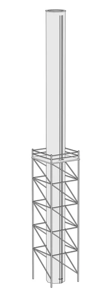 Карикатурное изображение inustrial chimney — стоковое фото