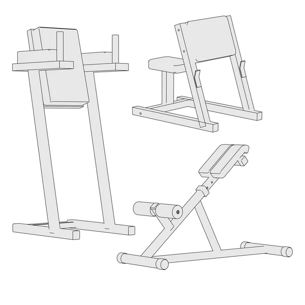Tecknad bild av gym maskin — Stockfoto