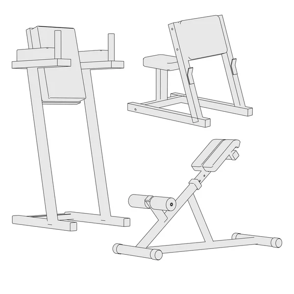 Cartoon image of gym machine — Stock Photo, Image